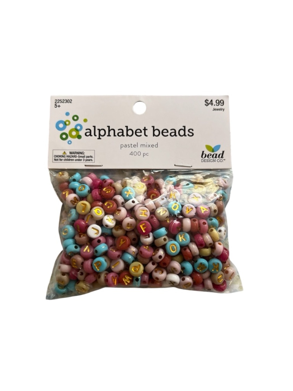Bead Design Co. Alphabet Beads - Pastel Mixed